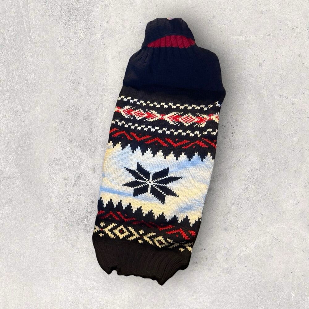 Chilly Dog Winter/Holiday Hand Knit Wool Dog Sweater In Size XXXL( 80+Lbs)